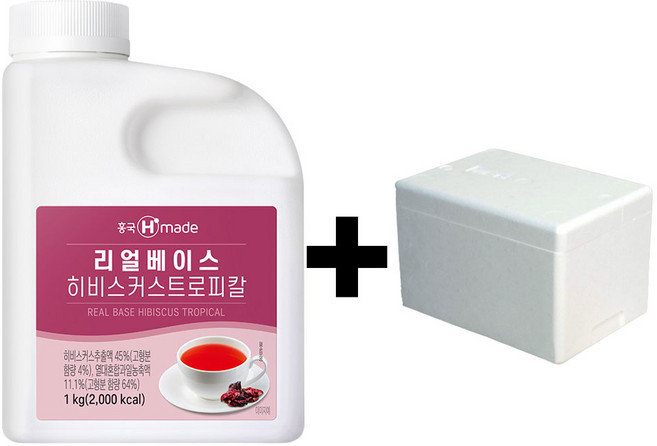 흥국 리얼베이스 히비스커스 1kg (아이스박스 배송), 1개, 1L