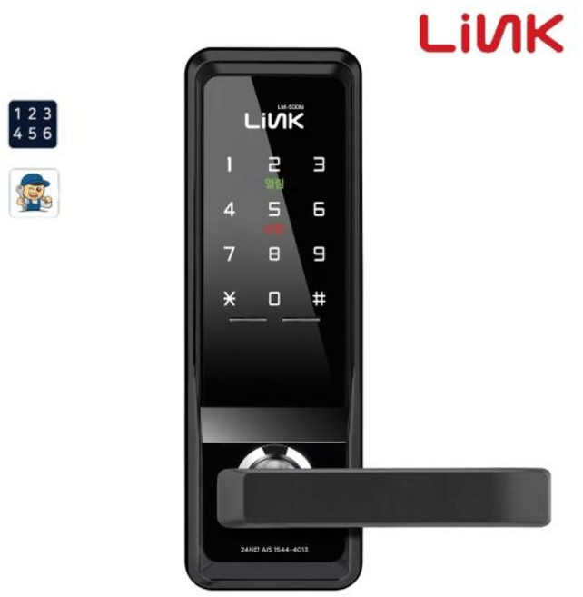(유니코하이테크) 번호전용 무타공 디지털도어락 (LM-500N) (A지역설치), B지역(현장15000원추가)