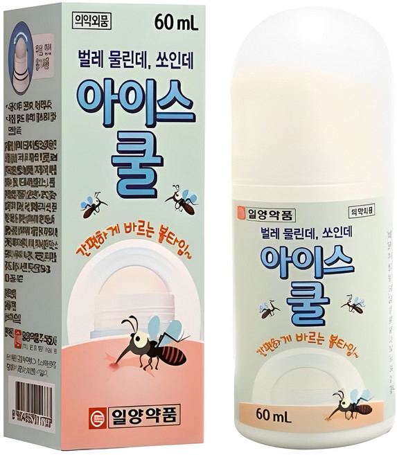 [일양약품] 아이스쿨 (벤잘코늄염화물) 벌레물린데 쏘인데 60ml, 1개
