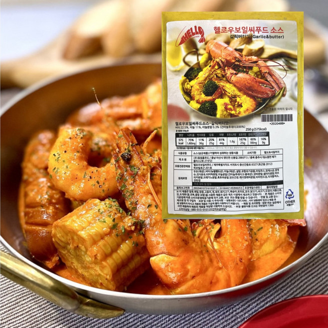 보일링크랩 씨푸드보일 미국식해물찜 소스 / 갈릭버터맛, 250g, 1개