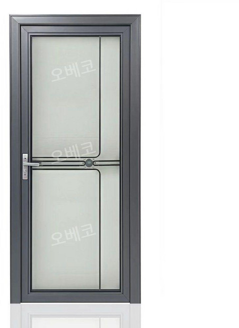 욕실유리문 알루미늄 화장실 터닝도어 주방 베란다 다용도실, 그레이 0.5T 69x200 왼쪽잠금, 1개