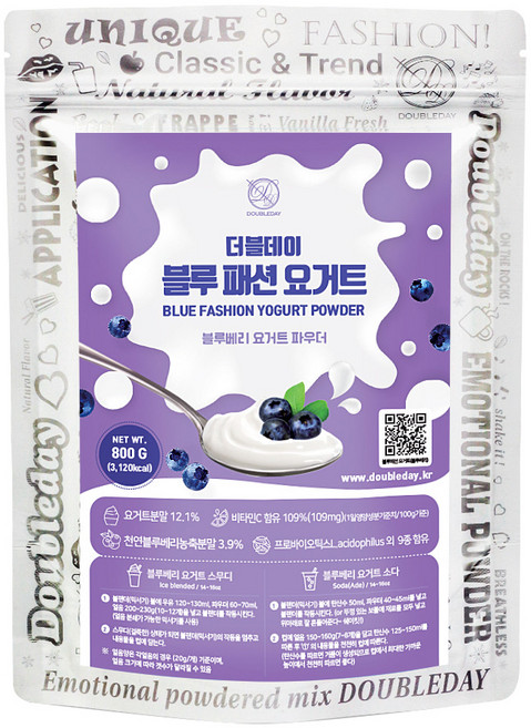 더블데이 블루패션 블루베리 요거트파우더, 10개, 800g