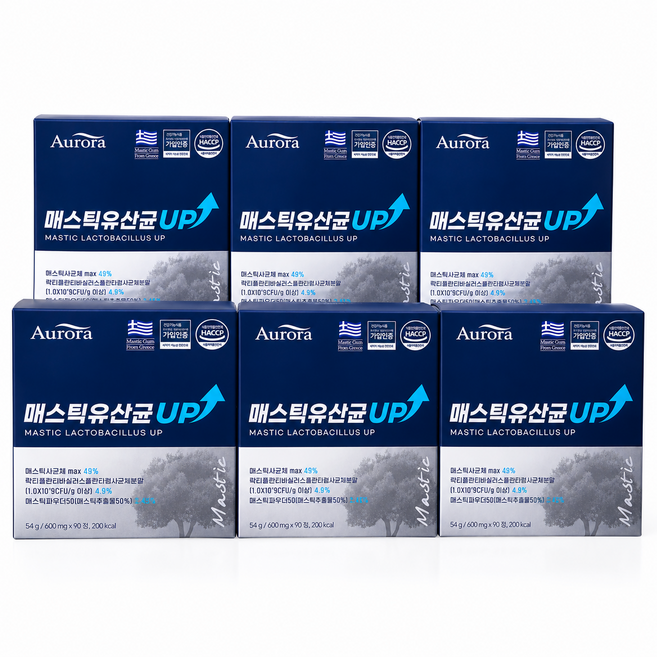 위건강 매스틱유산균 매스틱검 식약청인증 /15박스구매시 위엔 매스틱 증정, 6개, 90정