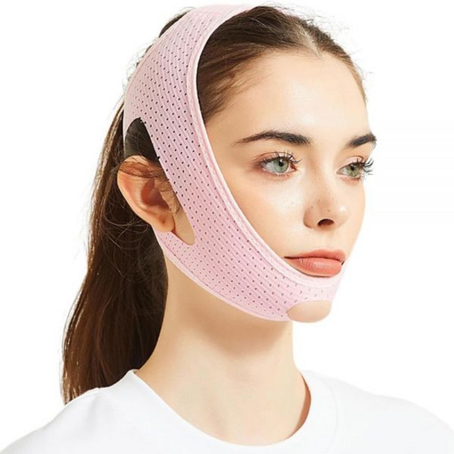 수면용 턱 스트랩 CPAP 사용자용 수면 무호흡증용 조절 및 통기성 코골이 방지 장치 남녀용 스토퍼 핑크/M, M-pink