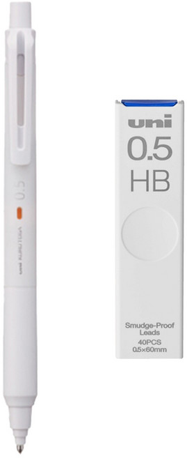 [원드림]미쯔비시 쿠루토가 KS 샤프 0.5mm M5-K 샤프심 세트, 1세트, 파우더화이트 세트