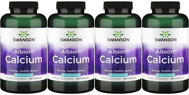 스완슨 알비온 칼슘 180mg, 180정, 4팩 - 쿠팡