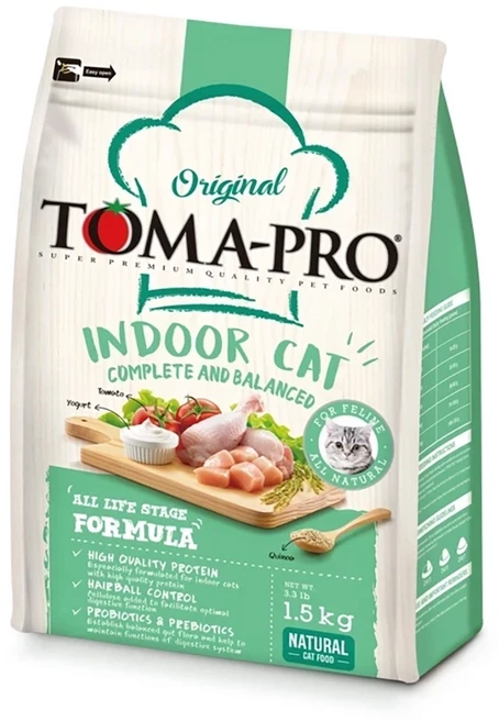 TOMA-PRO 優格 室內貓 低活動量配方乾飼料, 3kg, 1袋, 雞肉 + 米