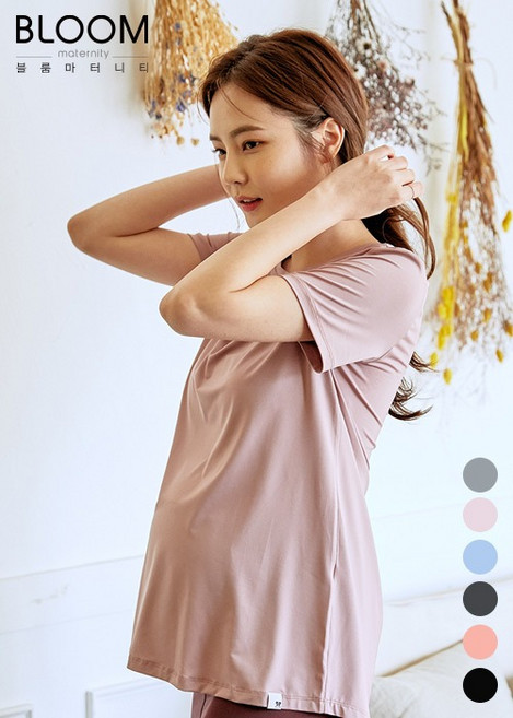 블룸마터니티 슬림 임산부요가복 임산부티셔츠