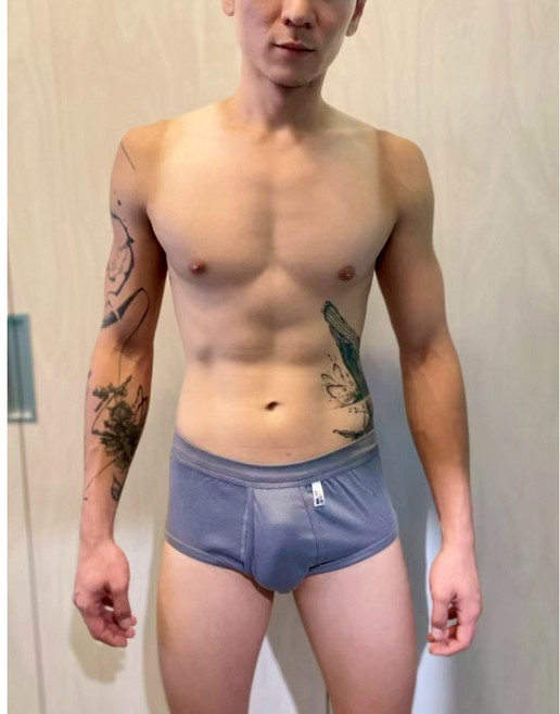 宜而爽灰色三角內褲 男士透氣舒適簡約時尚