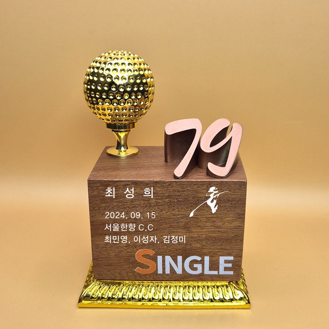 상패팡팡 홀인원패 싱글패 이글패 골프트로피 003 골드 골프모션 금속 골프스윙모습 이븐파 언더파 골프대회 주문제작 신제품 트로피공장 트로피제작, 선택1-14, 1개