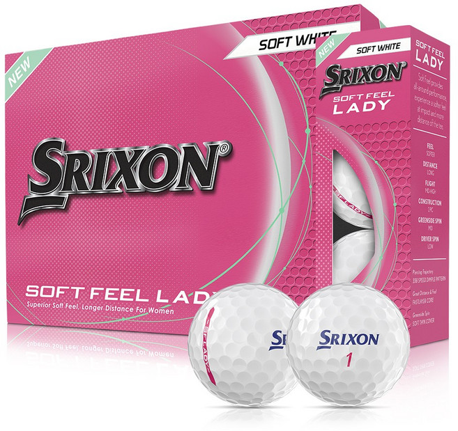 스릭슨 신형 소프트필 골프공 2피스, LADYWHITE, 12개입, 1개