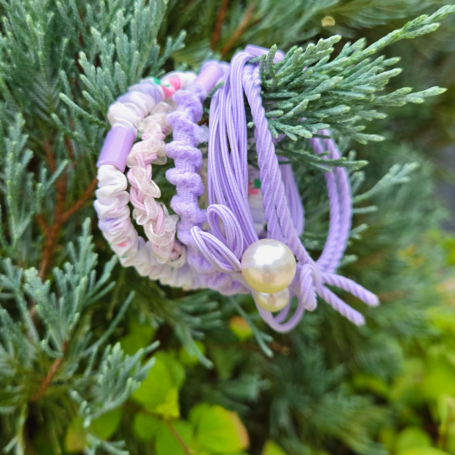 엘런 여성용 큐트 짱짱한 머리끈 팔찌 6개 세트