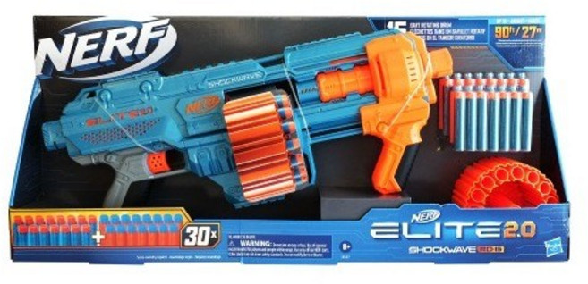 (해즈브로) 너프 엘리트 2.0 쇼크웨이브 RD-15 (E9527) 너프건 장난감 총, 본상품선택, 1개