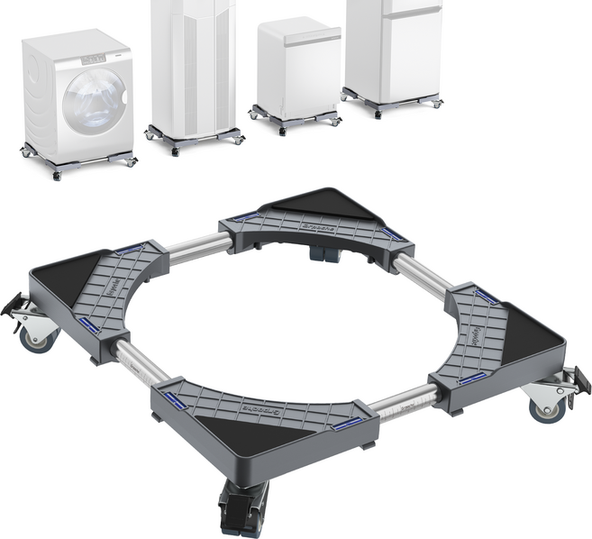 세탁기 받침대 냉장고 다용도 받침대 스탠드 베이스 거치대 가구 바닥 높이조절 그레이, 1개