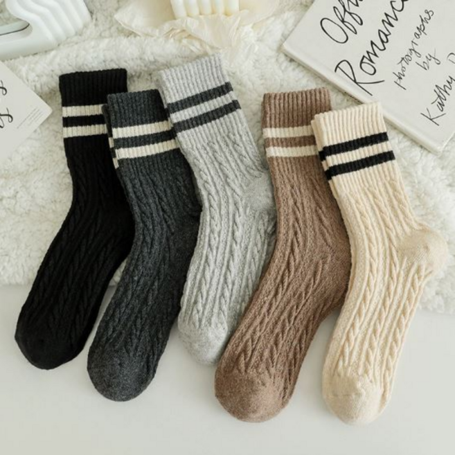 하니모아 여성 골지 패션 양말 5종세트