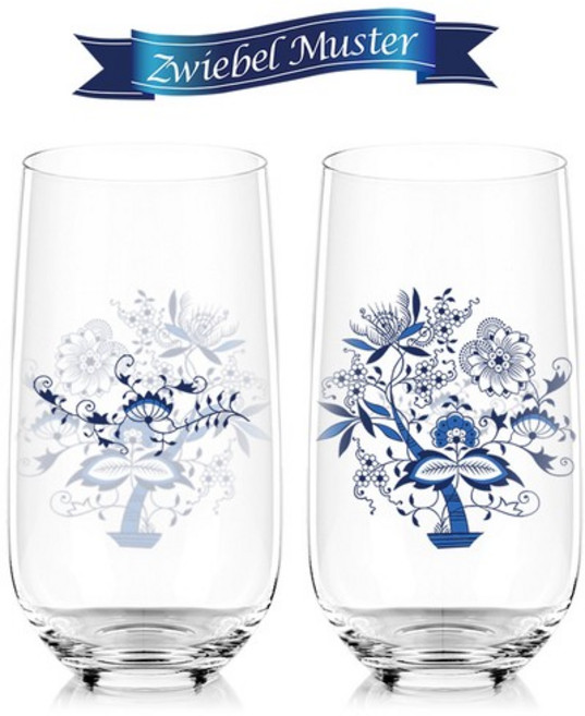 쯔비벨무스터 피에몬떼 크리스탈 맥주잔 대 2P세트, 상세설명 참조