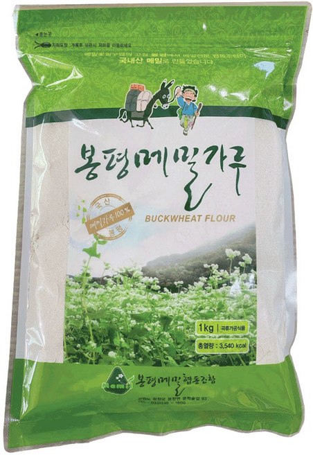 봉평 국산메밀가루 100% 글루텐프리 프리미엄 순메밀가루, 500g, 1개