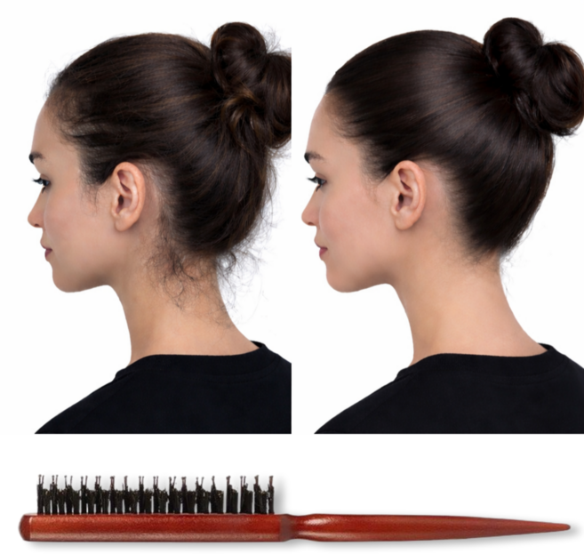 마렝드 슬릭번 업스타일 잔머리 정리해주는 돈모 브러쉬 빗, 1개, 브라운