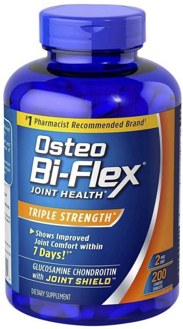 OSTEO 三倍強度葡萄糖胺軟骨素錠, 200錠, 1罐