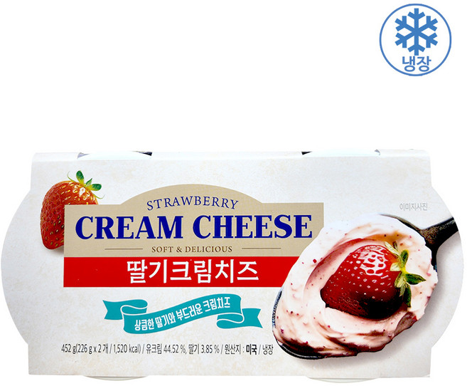 슈라이버 딸기 크림치즈, 2개, 226g