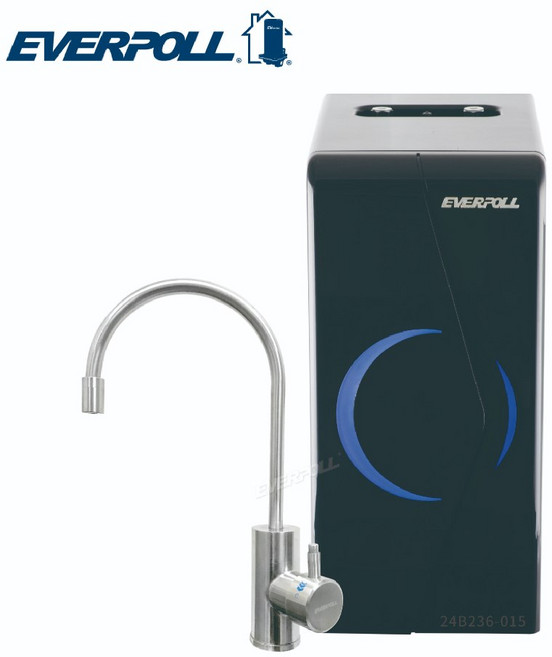 EVERPOLL EP-168 廚下型冷熱雙溫無壓飲水機(時尚黑), 空機(無過濾系統)