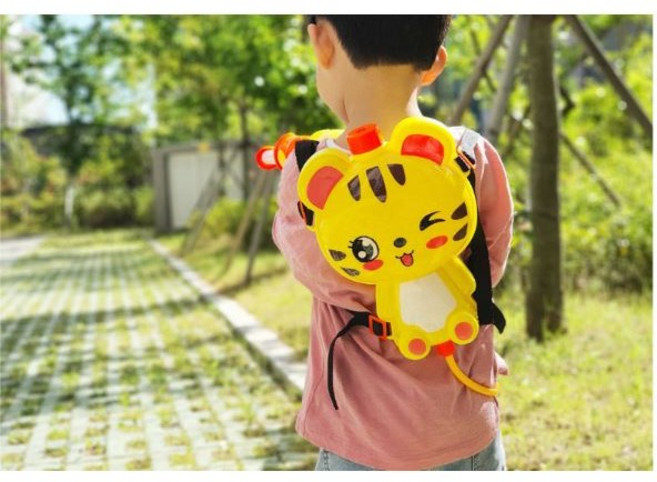 파워 대형 동물 물총 배낭 물총축제 유아 어린이 워터밤 물놀이 대포 워터건, 1개, 애니파워 배낭물총 고양이