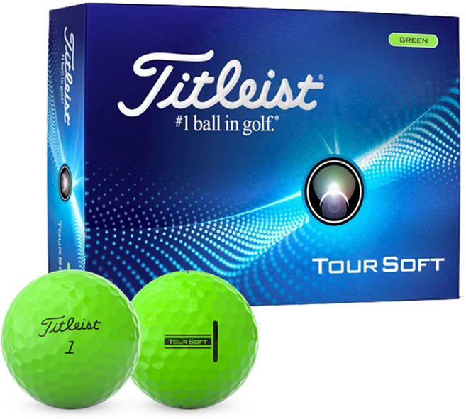 타이틀리스트 2024 투어 소프트 골프볼 2피스 아쿠쉬네트 코리아 정품, 1개, 12개입, 그린
