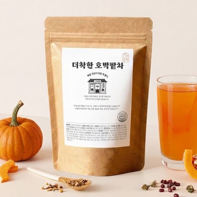 느린상회 국내산 호박팥차 티백, 1개, 30g