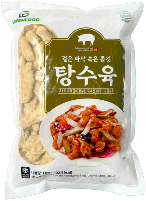 그린푸드 탕수육, 2개, 1kg