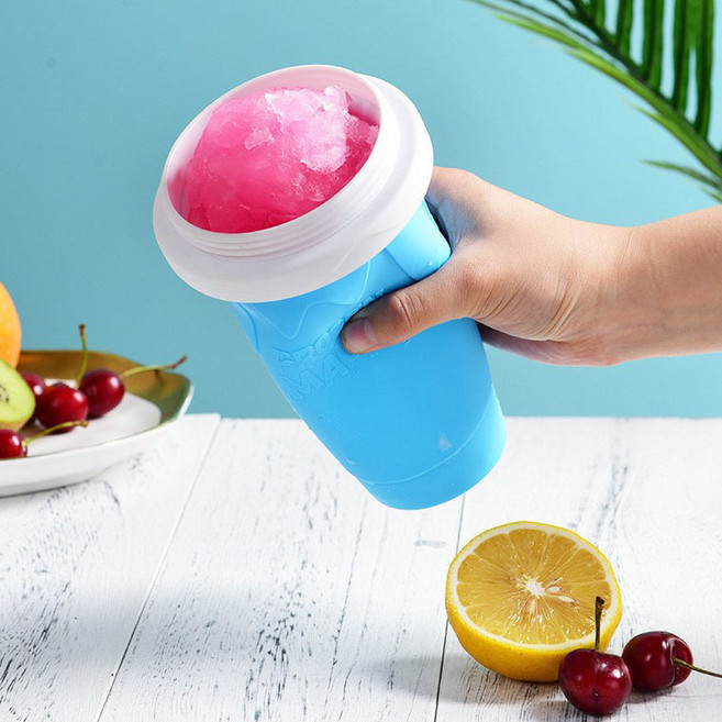 슬러시 메이커 컵 초간단 슬러시 아이스 컵 여름 추천템 매직 슬러시 컵, 블루, 1개