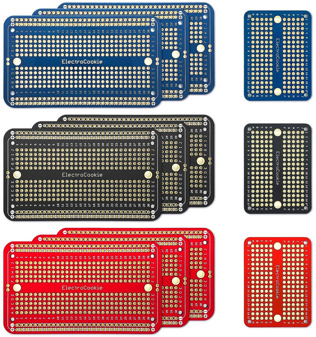PCB기판 브레드보드형 만능기판 Half Size 아두이노 및 개발용 89 x 52mm, 4.멀티9개 + 3미니, 1개