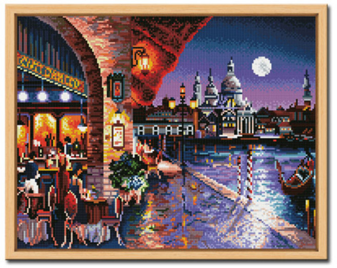 아트홀릭 DIY 보석십자수 액자 그림 비즈 대형, D641_달빛을 품은 베네치아, 1개