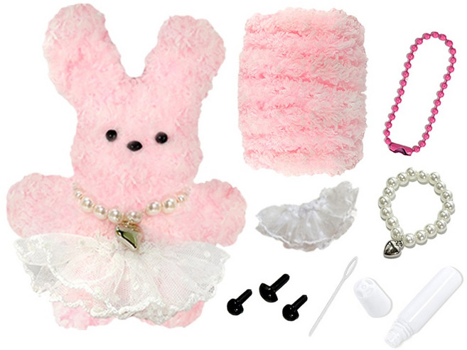 로앤제이 모루인형 만들기 DIY키트 패키지 모루 재료 부자재 키링 만들기 세트 악세사리 철사인형 털철사 동물철사, 1개, 01.꾸순이세트