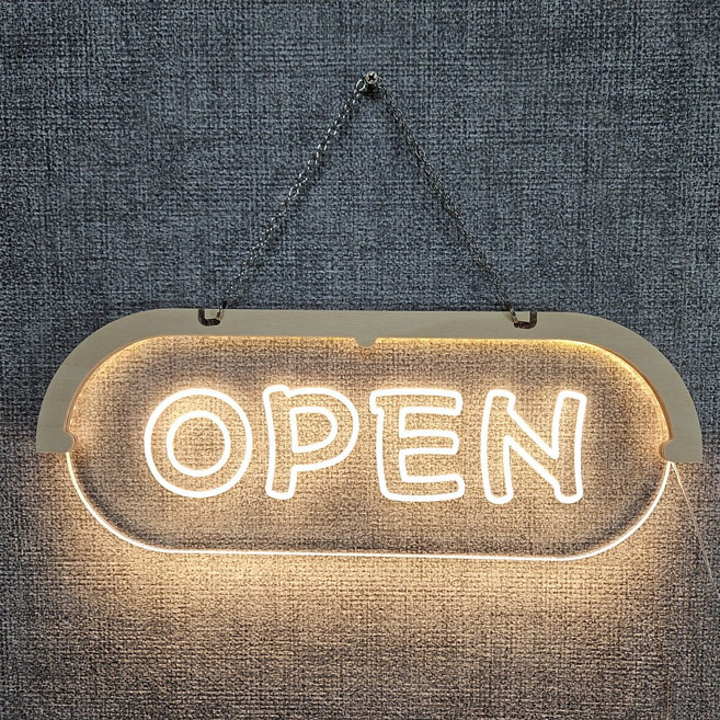 OPEN LED 사인 6가지 색상, 웜화이트