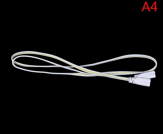 LED 튜브 램프 연결 케이블 T4 T5 T8 조명 양면 커넥터 와이어 3 핀 2.5A 0-250V 20 cm 30 50 100cm, 04 A4, 1개