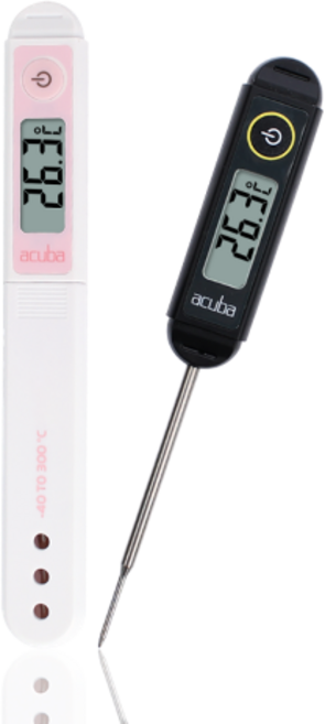 아쿠바 디지털 방수 중심온도계 CS-102 (화이트/블랙)클립선택, 블랙, 선택안함, 1개