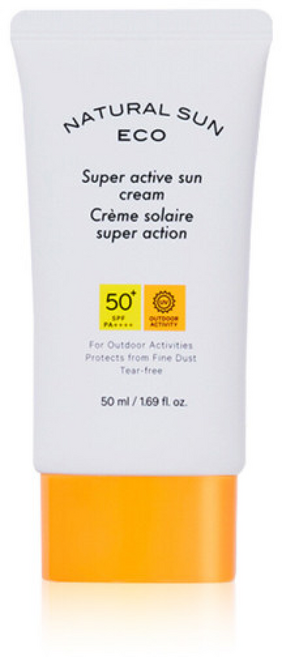 내추럴 선 에코 슈퍼 액티브 선크림, 50ml, 1개