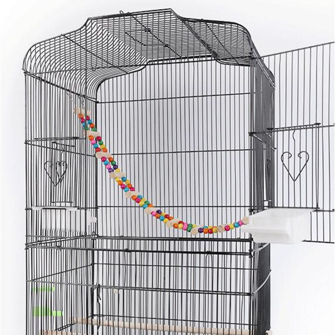 康遠 鸚鵡玩具爬梯, 1個, 實木9梯, 彩色站桿