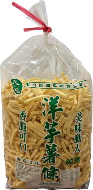 九福 洋芋薯條 海苔口味 3台斤(1.8公斤), 1箱