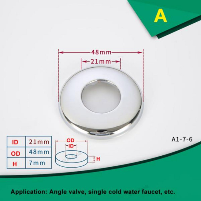 주방용품 1/2 "3/4" 수도꼭지 장식 커버 스테인레스 스틸 커넥터 높이 밸브 패널 욕실 주방 액세서리, 1개