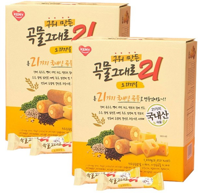 곡물그대로21 구워만든 스낵, 2개, 1kg