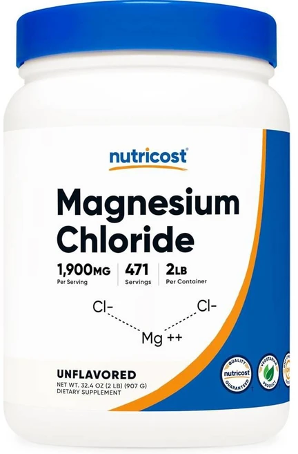 Nutricost Magnesium Chloride 뉴트리코스트 마그네슘 염화 907g, 1개 - 쿠팡