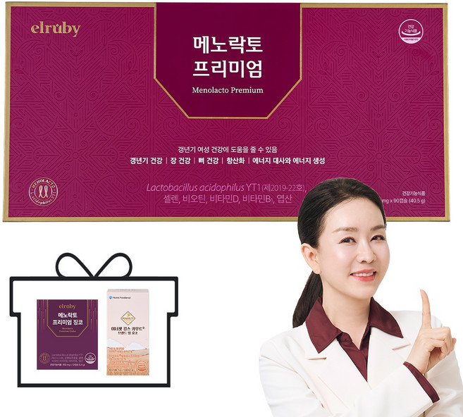 [휴온스엔 공식] [유통기한 2026년 11월] 메노락토 프리미엄 90정, 1개