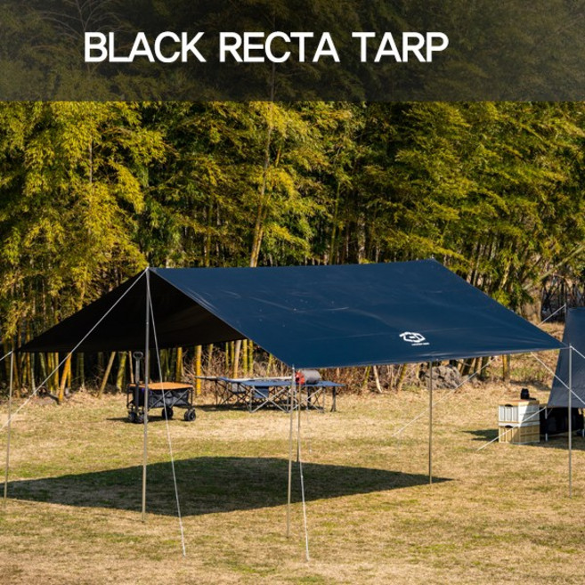 제드 렉타타프 대형 사이즈 암막 UV 코팅 그늘막 150D 옥스포드 5.5x4.5m 블랙