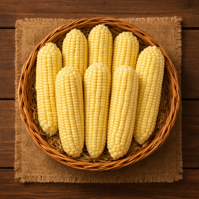 [소소담담] 정말 맛있는 삶은 냉동 옥수수 백찰 찰옥수수, 10개, 왕특