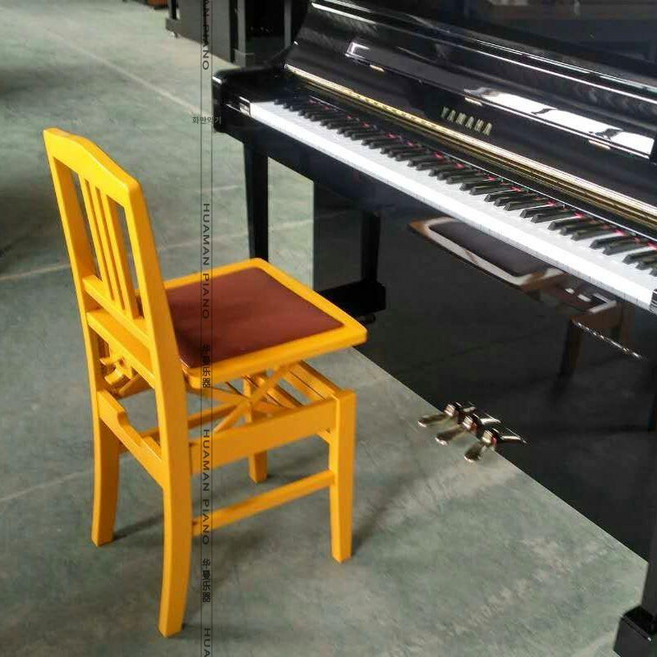 높이 조절 피아노 의자 공연 스툴 리프팅 연주용, 1개, 옐로우, 기본 모델명/품번