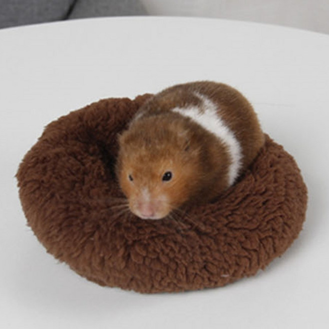 도넛쿠션 햄스터 소형 기니피그 방석, 핑크 S, 1개