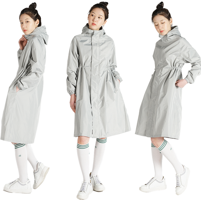 Fairway 여성 남성 골프 우비 비옷 레인코트 바람막이 남녀공용, 그레이, 1개