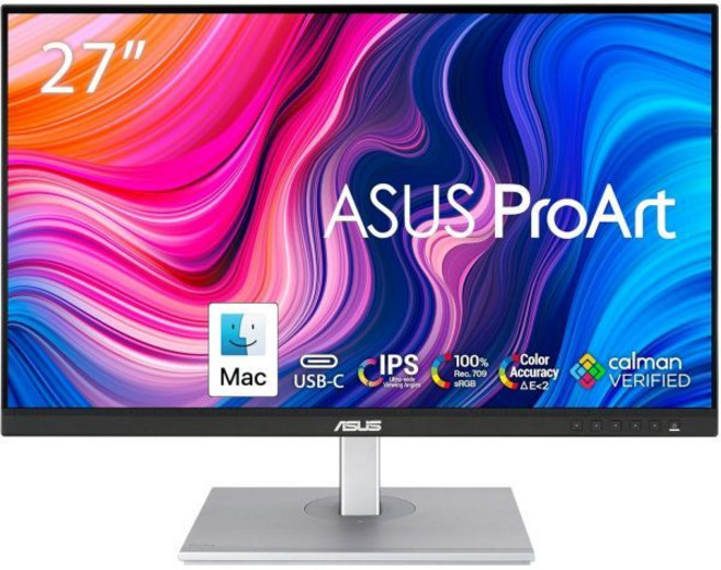 ASUS ProArt 디스플레이 27인치 모니터 PA278CV - WQHD(2560 x 1440) IPS 100% sRGB Rec. 709 δE 2 Calman 검, 27" QHD USB-C Daisy-Chain Mac, 1개
