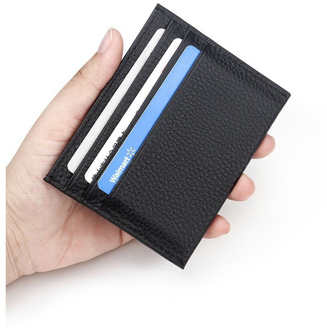 큐제이홈 신플한 남성용 가죽 미니 카드지갑